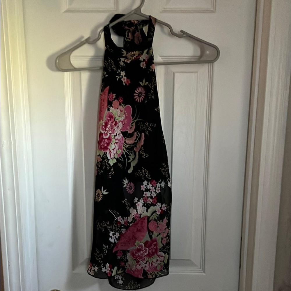 One A Black and Pink Blouse